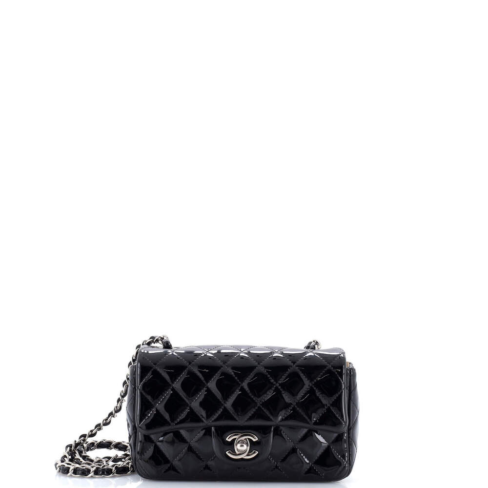 Chanel Mini Classic Single Flap Bag Quilted Patent